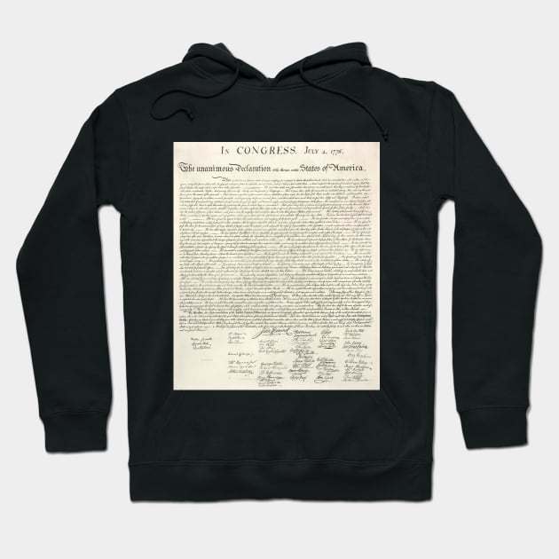 Declaration Of Independence Hoodie by DylanArtNPhoto